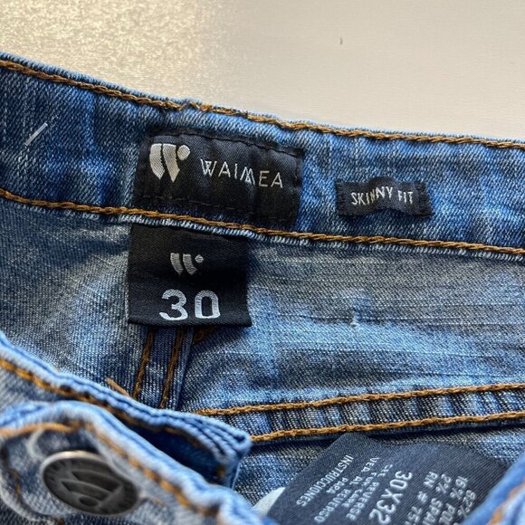 Waimea Skinny Fit Jeans Men's 30 x 32 Distressed Denim Straight Leg - Picture 7 of 8